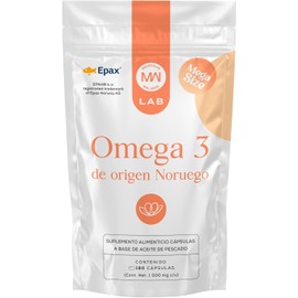 MW Labs Omega 3 De Salmón Noruego Puro - 180 Cápsulas De 1400mg - 90 porciones - Distintivo EPAX