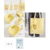 Honeys 2681218746 Plush Pouch, Transparent Storage, Clear, Strap, Back Pocket,