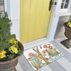 Counterart Garden Bunnies Indoor/Outdoor Entryway Floor Mat Manufactured in The