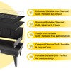 Portable Grill with Lid & Adjustable Vents - Foldable Charcoal
