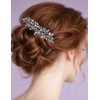 Lenjicons Dainty Rhinestone Hair Comb Teardrop Rhinestone Wedding Hair Comb