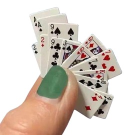 VOVCIG Mini Playing Cards Pack of 10 Decks Poker Cards Finger Poker