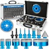 Diamond Tile Hole Saw Kit - 14 PCS Set Including
