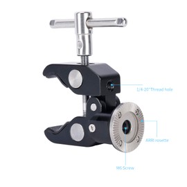 NICEYRIG Super Clamp to Rosette Mount Adapter, Maximum 50mm Adjustabe Jaw Applicabe for Desk Tripod Monopod Studio Light Stand - 593