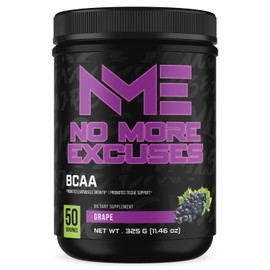 NME No More Excuses, BCAA, Branched Chain Amino Acids, Nutritional Supplements (325 Grams, Grape)