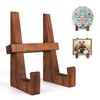 DEBETOOL Wooden Plate Stand - 8.8inch Wood Plate Holder Stand
