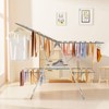 Bigzzia Clothes Drying Rack Foldable, 2-Level Large Laundry Drying Rack