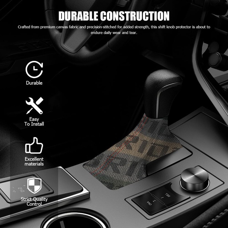 Lyxheth Car Shift Boot Cover, Shift Knob Cover, Waterproof Canvas