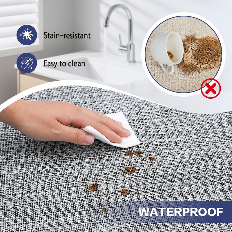 Vinyl Floor Mat Waterproof Area Mat Non Slip PVC Vinyl
