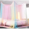 Rainbow Mosquito Net for Double Bed 4 Corner Post Elegant
