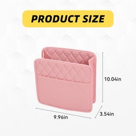 Tioollev Car Seat Back Organizer, PU Leather Vehicle Backseat Hanging Storage Pocket, Multipurpose Auto Travel Essentials Accessories for Kids & Adults, Universal for Most Cars (Pink)