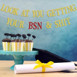 Congrats BSN Banner, Nurse Graduation Banner, Congrats RN/NP, Class of 2025 Nursing School Graduation Party Decorations Supplies