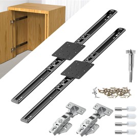 Pisman Pocket Door Slides, Pocket Door Hardware for Inset Door,Cabinet Door Disappearing Door One Set,Included The Slides and The Hinges(12inch)
