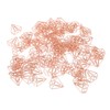 100pcs Rose Gold Paper Clips Cute Diamond Shaped Multifunctional Metal