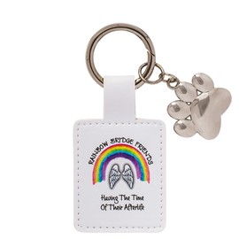 Rainbow Bridge Friends Unisex Wings Keyring White 9.5 cm x 4.5 cm, White