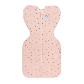 Love to Dream Swaddle Up Bamboo, Arms Up Position, Soft and Luxurious 100% Viscose from Bamboo - Wearable Blanket - 1.0 TOG - (20-24°C) Ideal for Moderate Temps (Cherries Blush, Medium, 6–8.5kg)