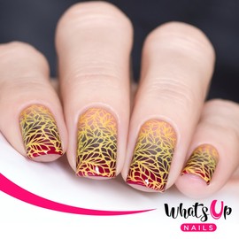 Whats Up Nails - B021 Autumn Tales Stamping Plate for Fall Nail Art Design