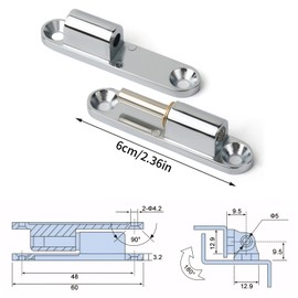 MAEXUS Pack of 4 Door Hinges, Zinc Alloy Door Hinges, Room Door Hinges, Automatic Folding Hinges, Screw-On Tape, High Load Capacity, Suitable for Front Doors, Cabinet Doors, Windows (6 cm)