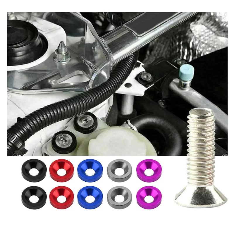 LUYEJKO Engine Dress up Kit, 40 PCS Bumper Fender Washers