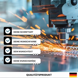 FILIGRAVO FILIGRAVO personalisiertes Klingelschild (10 Stck) - Selbstklebendes Trschild und Briefkastenschild - Wetterfest mit Gravur - Acrylschild MADE IN GERMANY