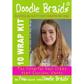 Hair braiding and wrapping kit, girls’ hair accessories and styling, hair salon kit, hair styling gifts for girls, festival and party hair for women. Hair wrapping made easy DIY kit. 10 hair wrap set.