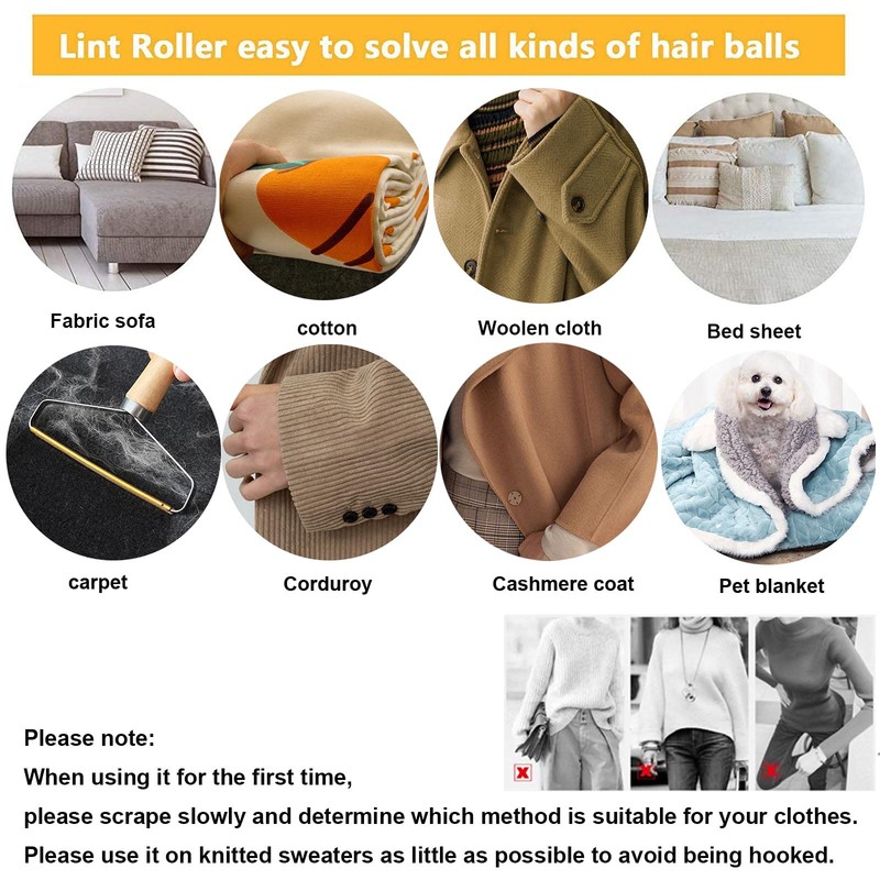 jiuhao 2 Pack Carpet Lint Remover Reusable Pet Hair Cleaning