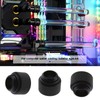 YINETTECH 4pcs G1/4 10mm Brass Water Cooling Extension Adapter with