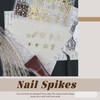 YAEISM 380PCS Gold Nail Charms 12 Grids Nail Spikes 3D