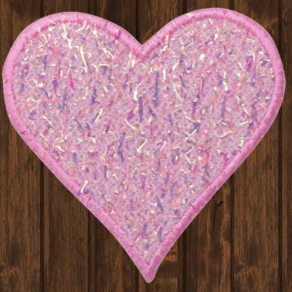 Paddys Patches Pink Confetti Heart Embroidered Patch — Iron On