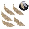 Rhinestones Patches, 5Pcs Leaves Pattern Rhinestones Applique on Patches for