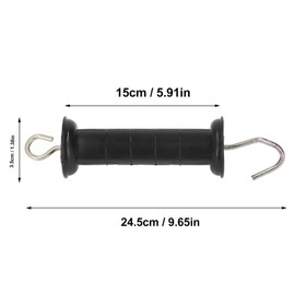 5Pcs Electric Fence Handle, Insulated Fence Handle with Spring Agricultural Fencing Electric Fence Gate Handle Black