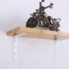 Anhoer Shelf Brackets 4Pcs White Heavy Duty Shelves Bracket 125mm×75mm
