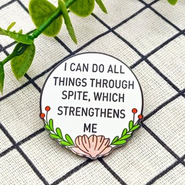 I Can Do All Things Through Spite, Which Strengthens Me - Culture Series - Enamel Lapel Pin - Plated Badge for Clothing, Bags, and Lanyards