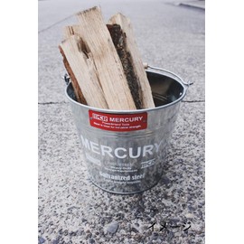 Keystone Mercury Tin Bucket, Regular, 11.0 x 11.0 x 9.8 inches (28 x 28 x 25 cm), Galva Black ME047151