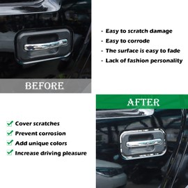 PIUGILH Exterior Door Handle Frame Fit for Hummer H2 2003-2009 Car Door Handle Protector Trim Frame Cover Accessories,Stainless Steel Door Handle Trim