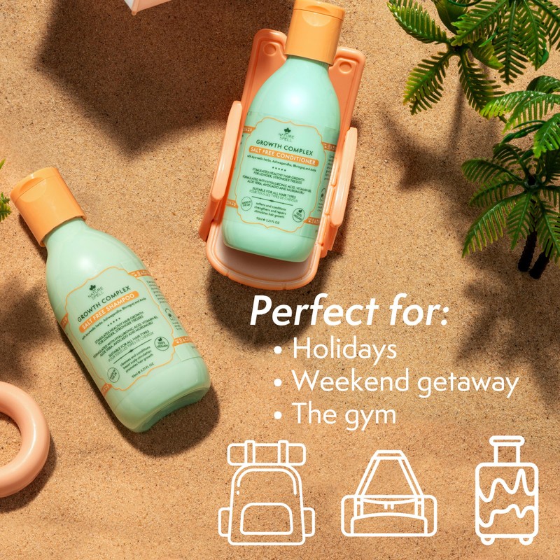 Nature Spell Hair Growth Travel Size Duo, Shampoo & Conditioner