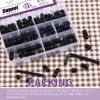 Swpeet 122Pcs 1/4" + 5/16" Black Zinc Plated Carbon Steel