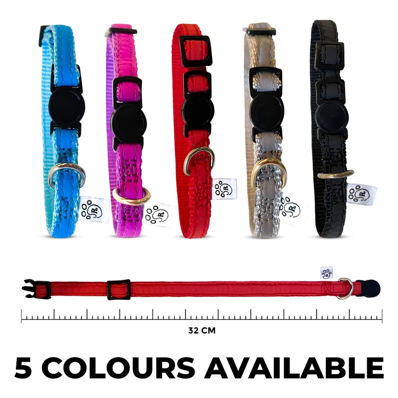 Responsible Owner Quick Release Cat Collars, Fully Reflective Cat Collars,