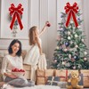 2 Pack Large Red Christmas Bows Outdoor Decorations,11”x 20” Velvet