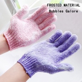 Exfoliating Gloves, 4 Pairs Shower Gloves Exfoliating for Shower, Spa, Massage and Body Scrubs
