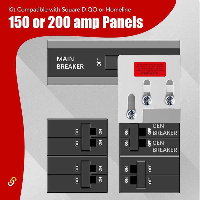 Generator Interlock Kit Compatible Models are Square D QO or