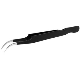 Lash Tweezers Straight & Curved Eyelash Extension Pack of 2 Stainless Steel Makeup Tweezer Tip Fals Tools