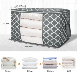 Unbranded 2x Clothes Organizer With Lid Collapsible Large Organizer W/ Carrying Handles