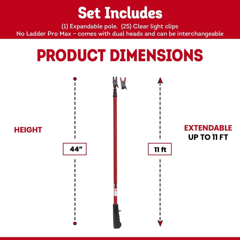 PRO MAX Dual Head Telescoping Pole | Light Hanging Kit