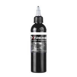 Xtreme Ink Greywashes, Unleash Artistry with Subtle Shades, Extra Light, Light, Medium, and Dark Graywash, Ethical, Sterilized, and Ready-to-Use Tattoo Pigment Dispersion (Medium Greywash, 1 oz)