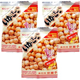 Kasugai Squid Pea Snack (Ika Peana) Net Wt. 2.18oz/62g (3 Pack)