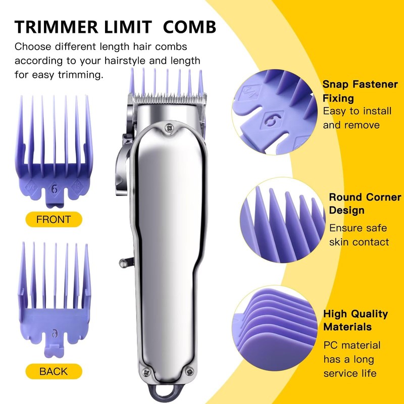 WELURE 10Pcs Hair Clipper Guards Cutting Combs for Limural K11S/NovahH