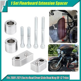 Unbranded Chrome Driver Floorboard 3/4" 0.75"Extension Spacer For Harley Touring Trike FLH