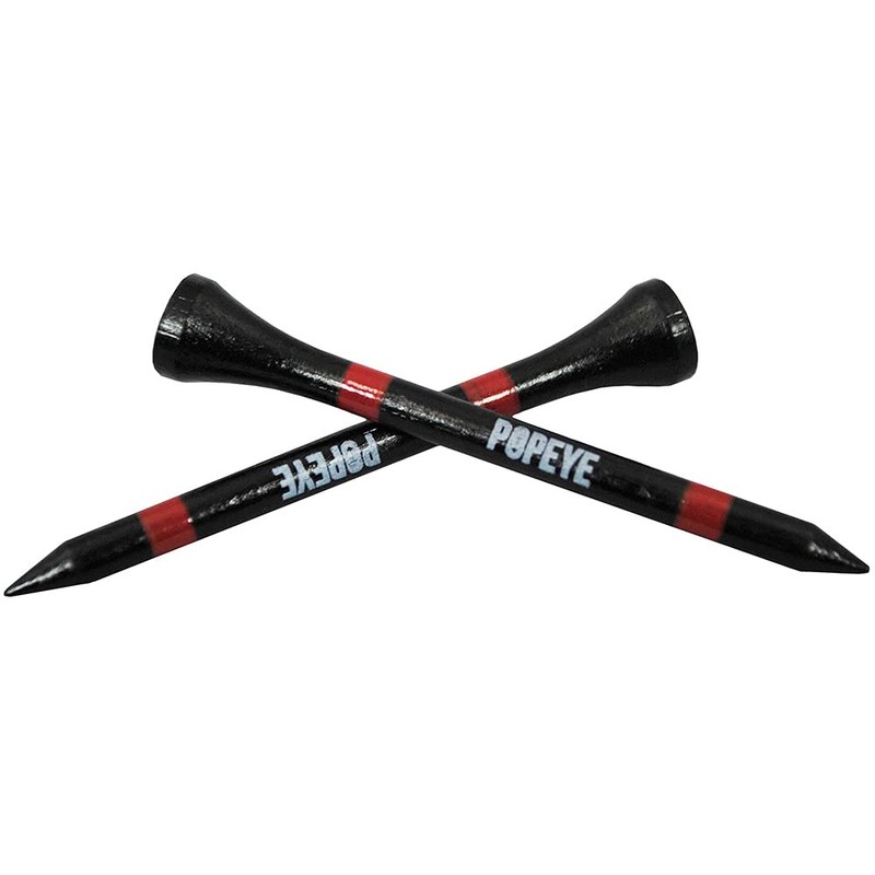 REZAX PETE-1751 Golf Tee, Popeye Canned Wood Tee, Black