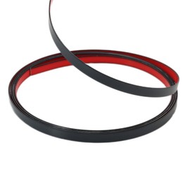 Embellecedor de pared y moldura para despegar y pegar, negro mate, tira flexible de bricolaje para espejo, piso, gabinete, techo, borde de azulejo (10m x 1cm)